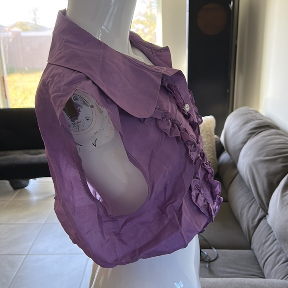 MARY CRAFTS SILK CROP SHIRT TOP BLOUSE SIZE 10 - Picture 3 of 7